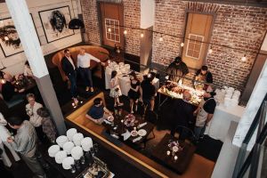 a group of people performing on a counter