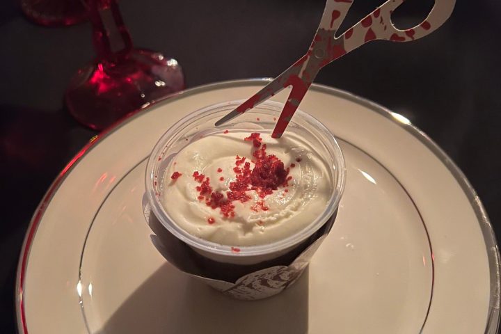 a close up of a cake on a plate