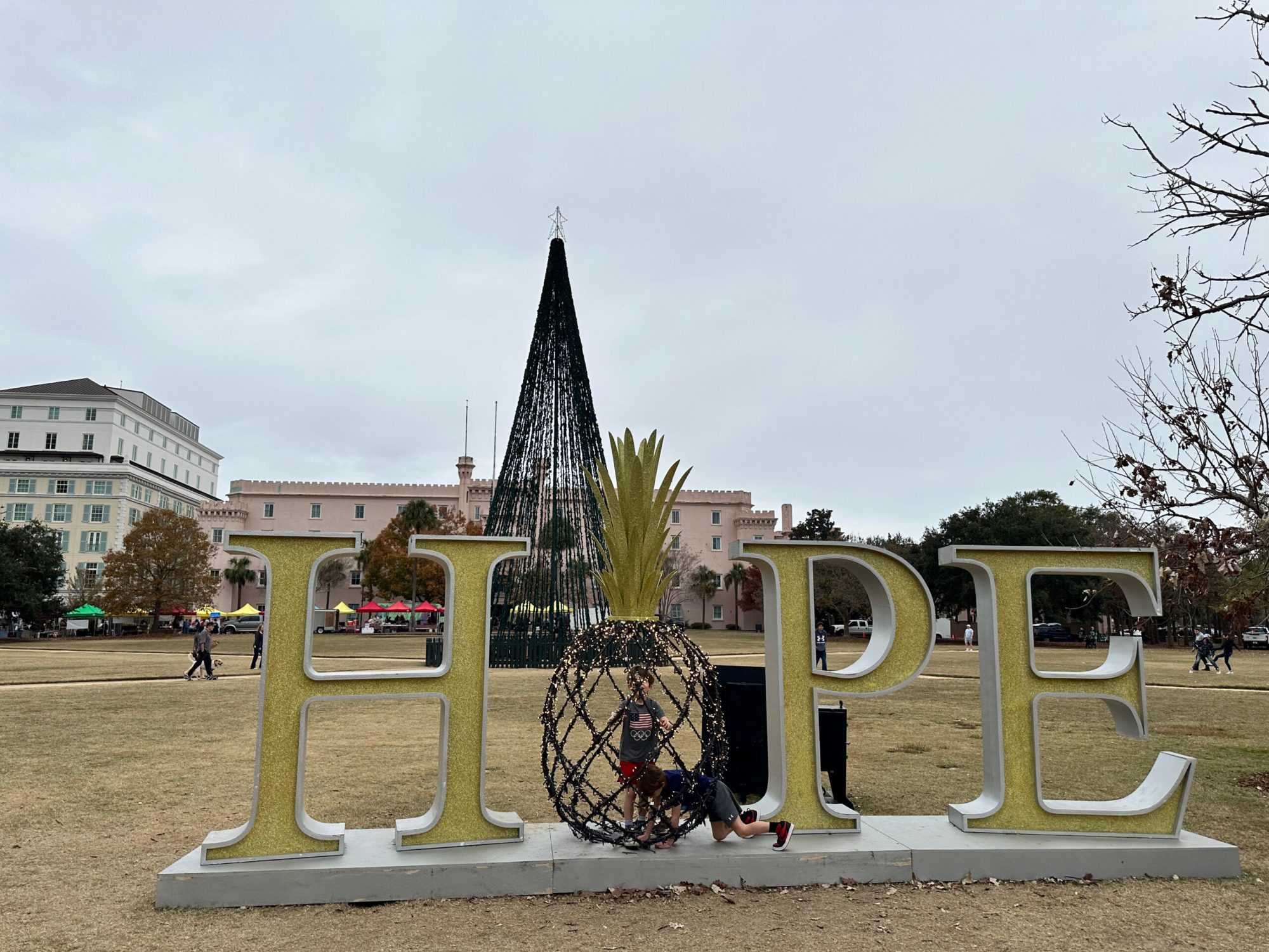 Marion Square Hope sign Charleston South Carolina Marion Square